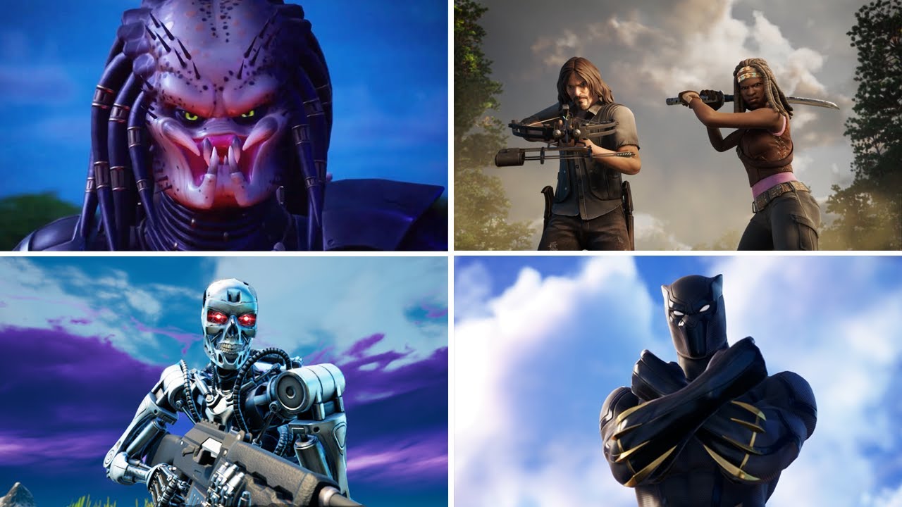 ALL FORTNITE CROSSOVER TRAILERS (Seasons 1 – 15, including Terminator)