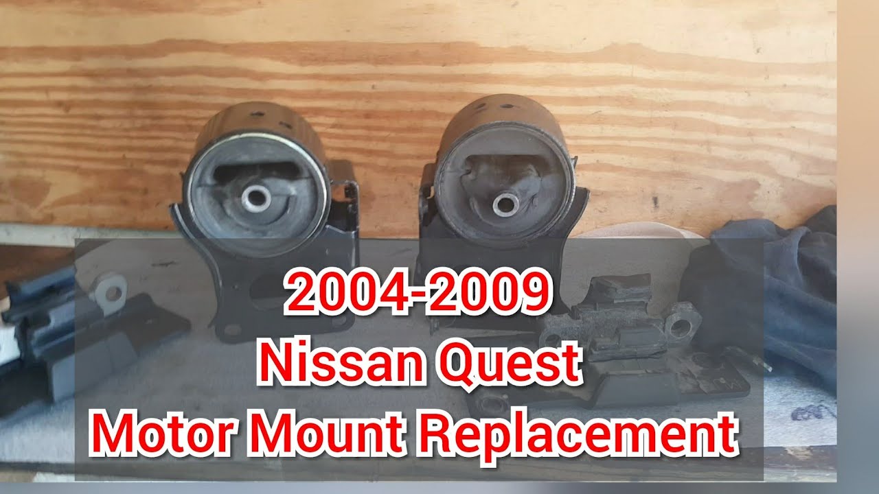How to remove replace 2004-2009 nissan quest rear motor engine mount & transmission mount