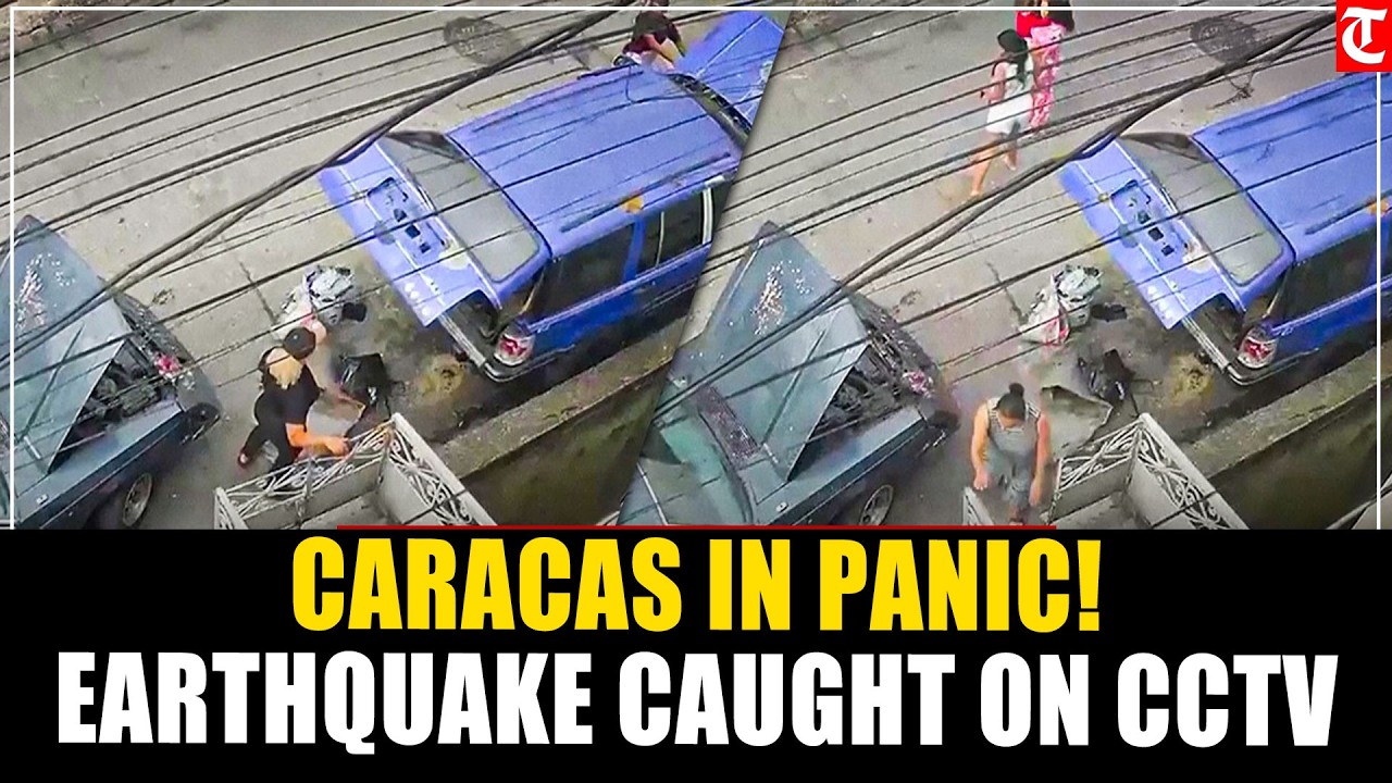Venezuela Earthquake Caught on CCTV: Panic and Chaos Erupt Across Caracas During Massive Tremors
