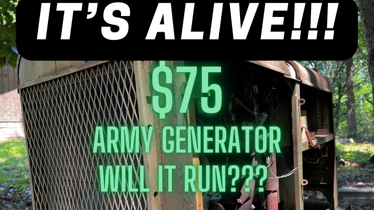 $75 Army Generator Runs Again!