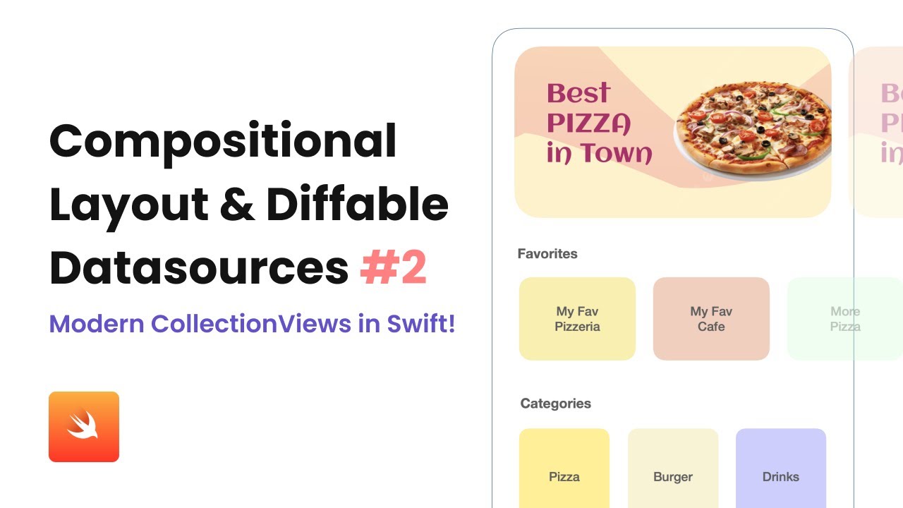 Compositional Layout & Diffable Datasources - Build Modern UICollectionViews #2 | Swift, UIKit