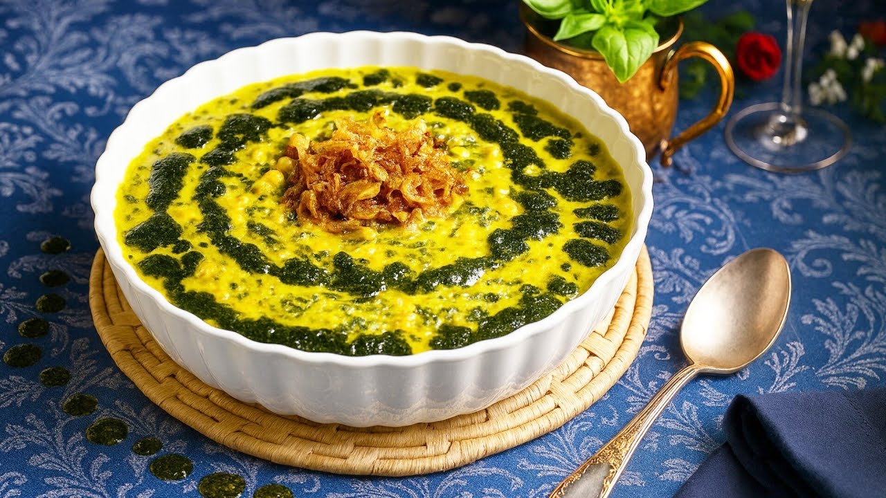 ساده ترین روش پخت آش اسفناج! یک وعده غذای ساده و سریع خونگی!