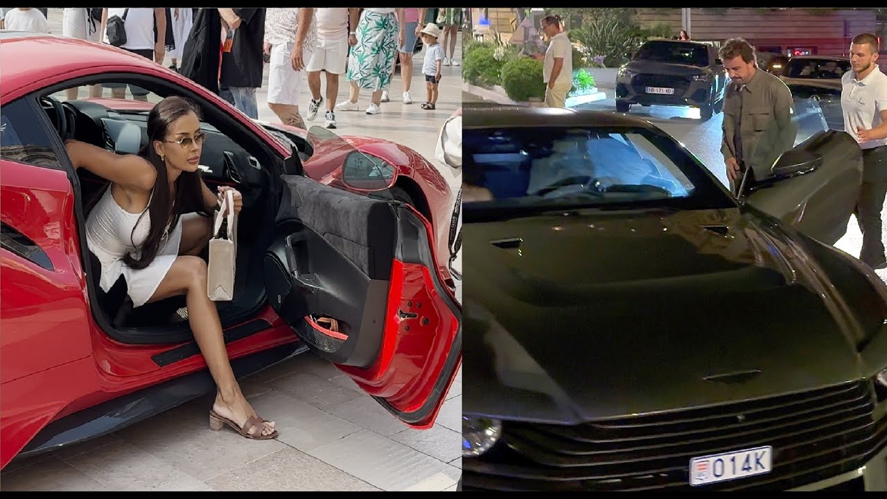 FERNANDO ALONSO & MELISSA JIMENEZ ON ASTON MARTIN VALIANT IN MONACO LUXURY LIFE SUPERCARS AND MODELS