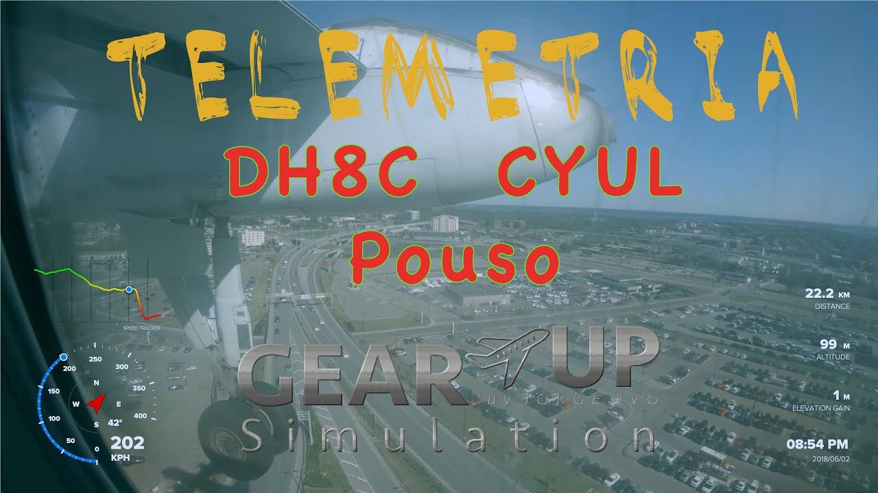 Telemetria | DH8C CYUL Pousando