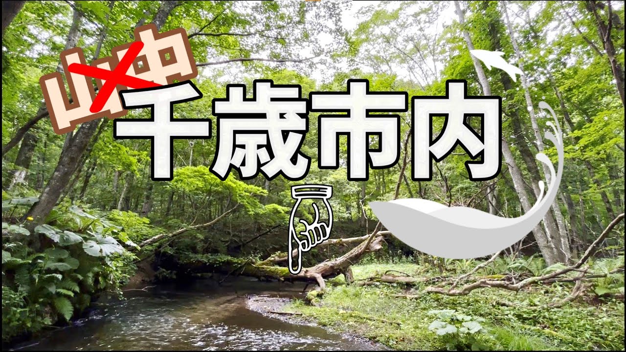 街の中心から10分の渓流で鱒を釣る【千歳市】