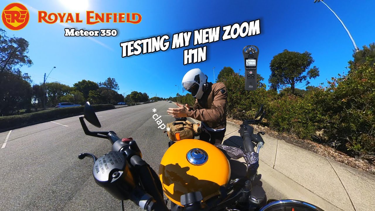 My first attempt at recording RAW BIKE SOUND | Zoom H1N Test | Royal Enfield Meteor 350