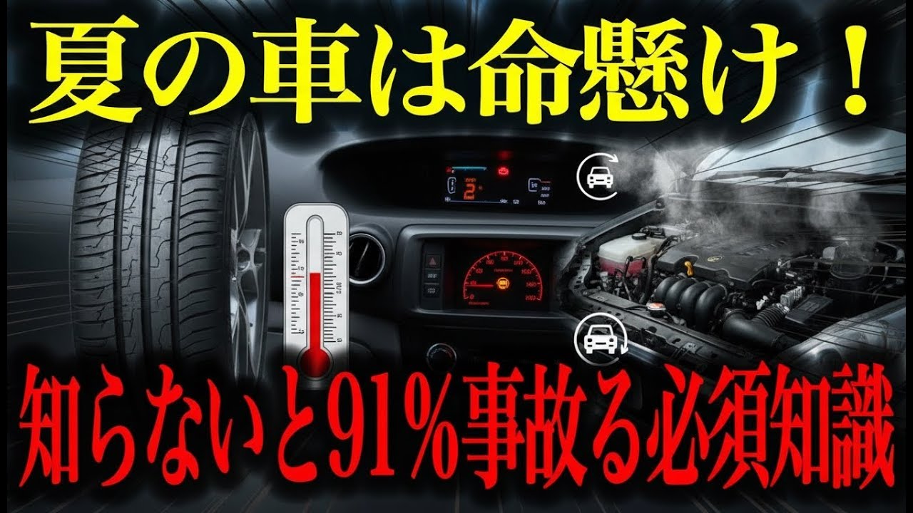 【要注意】夏は車トラブル多発！知らないと危険な基礎知識まとめ〜総集編〜