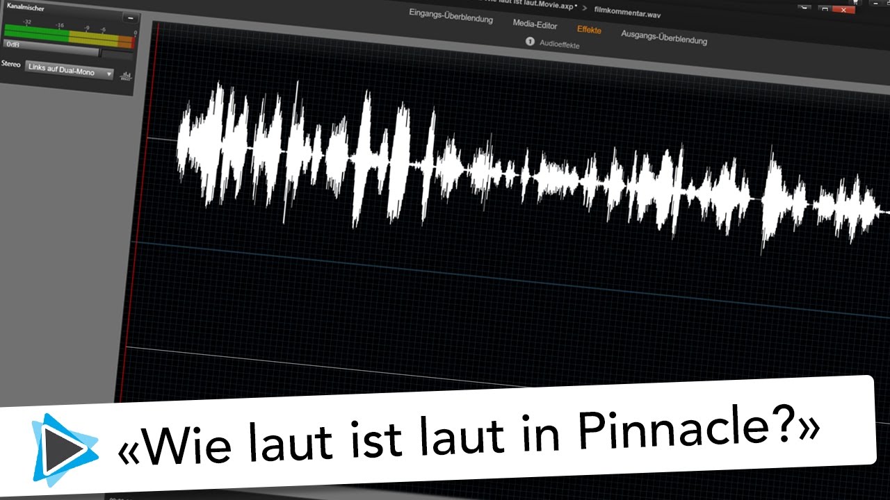 Lautstärke anpassen von Clips in Pinnacle Studio Deutsch Video Tutorial