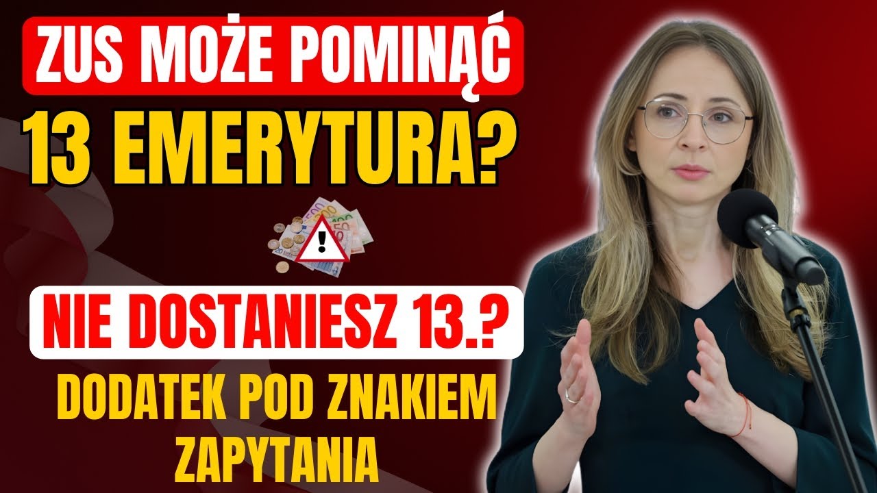 13 emerytura 2026: Kto jej NIE dostanie? Wiek, data i decyzja ZUS