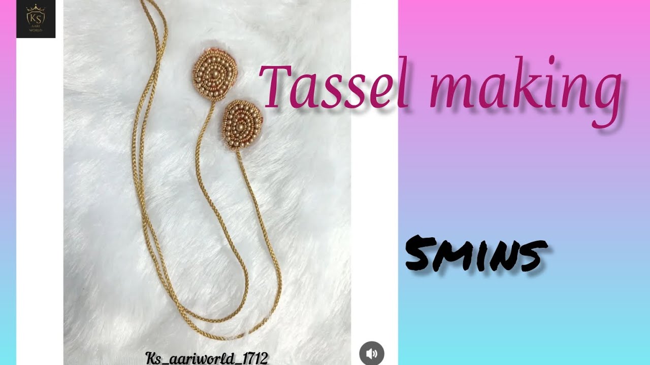5mins easy to fix clothe tassel/aariwork#youtube #embroidery #blouse #flowerdecoration #fashion #art