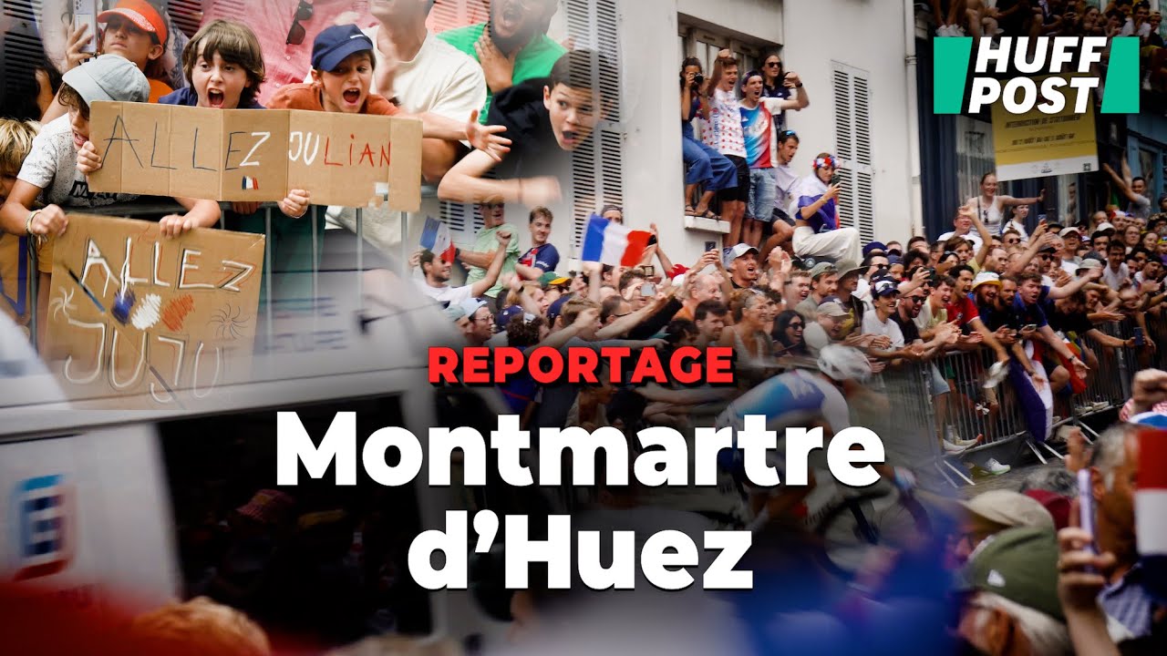 L’ambiance survoltée de la course de cyclisme dans les rues de Montmartre