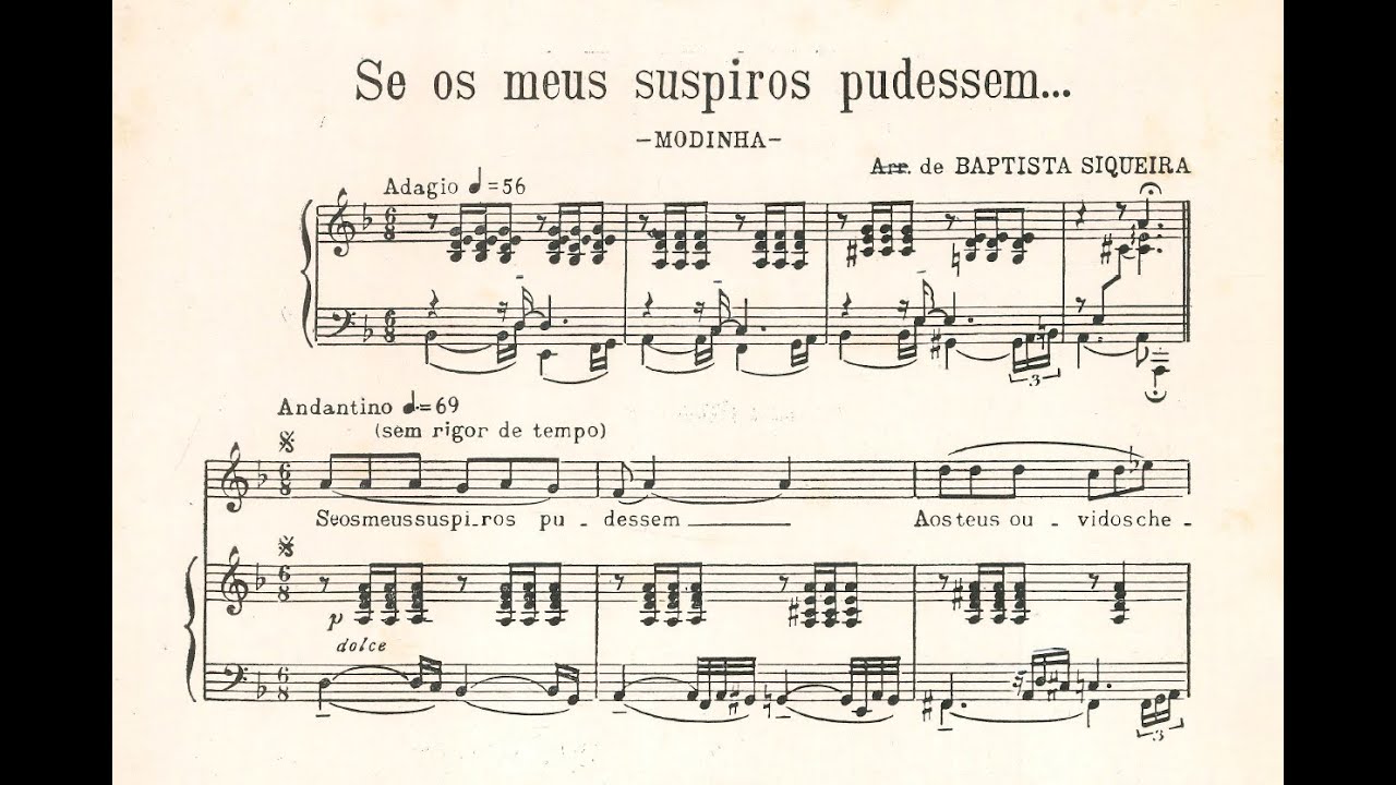 Baptista Siqueira (harm.) - Se meus suspiros pudessem... (Maura Moreira, mezzo; S. M. Vieira, piano)