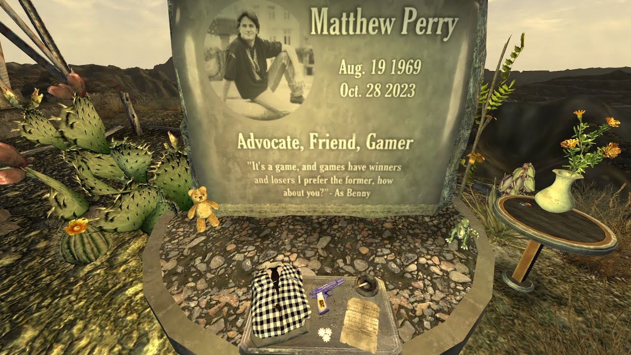 R.I.P Mathew Perry Memorial in Fallout New Vegas