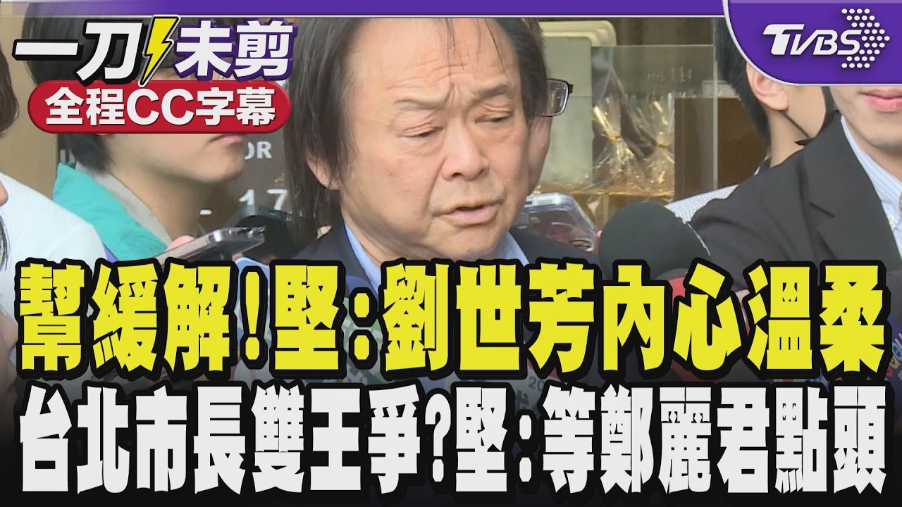 【全程CC字幕】幫緩解!王世堅:劉世芳外表雖然凶悍但內心很溫柔 無心之間的一個潛意識的反應 台北市長恐陷雙王爭?堅:等鄭麗君點頭｜TVBS新聞 @TVBSNEWS02