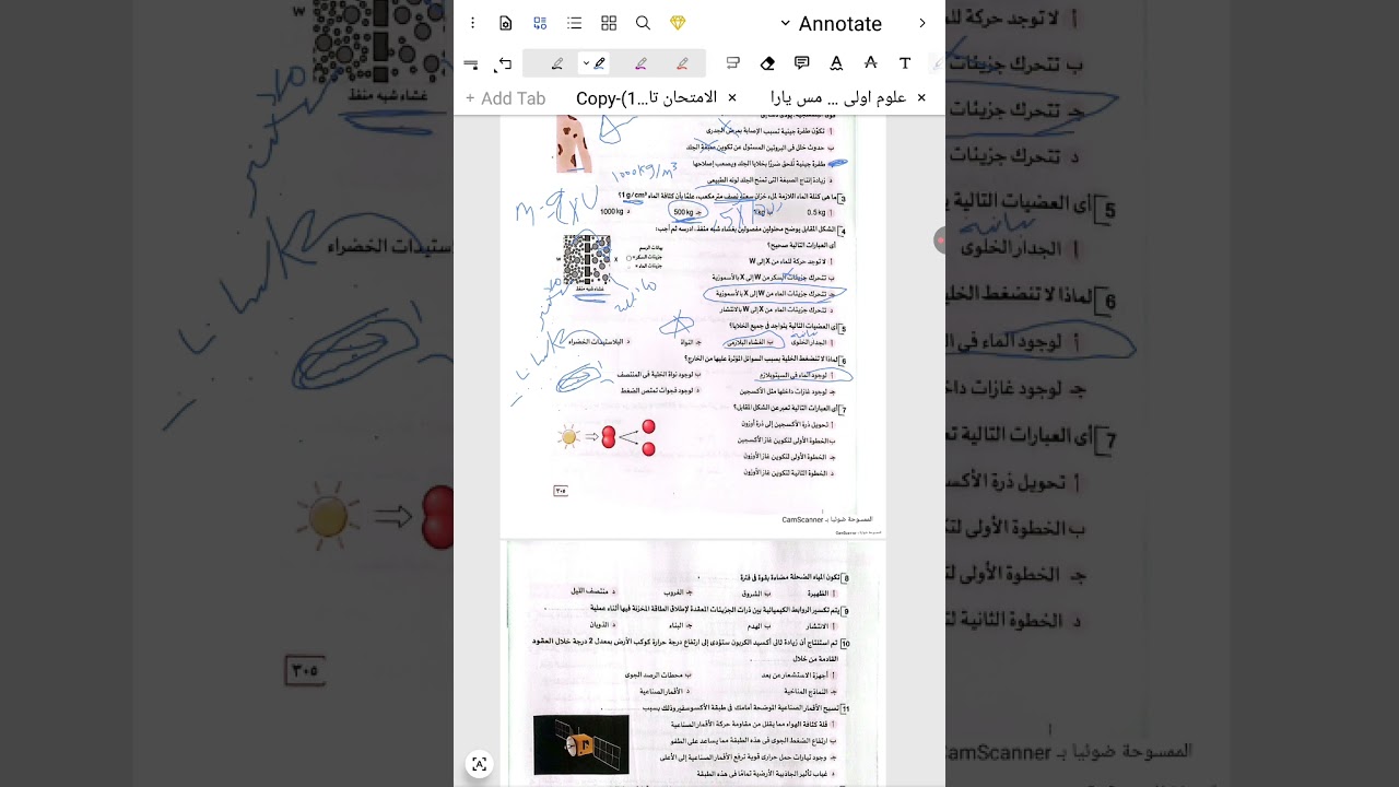 حل الاختبار الخامس عشر كتاب الاضواء علوم متكامله 
