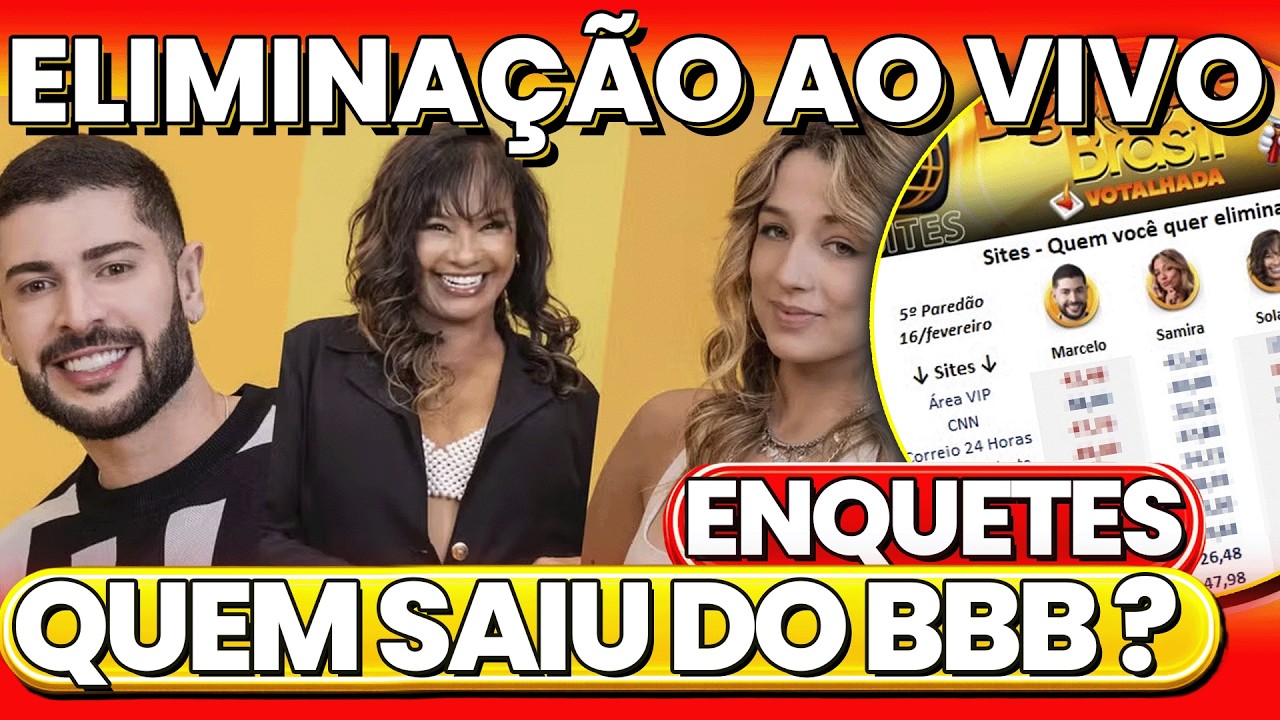 BBB 26  AO VIVO ELIMINA&Ccedil;&Atilde;O 5&ordm; PARED&Atilde;O BBB. GIRO DE ENQUETES REVELAM QUEM VAI SAIR...