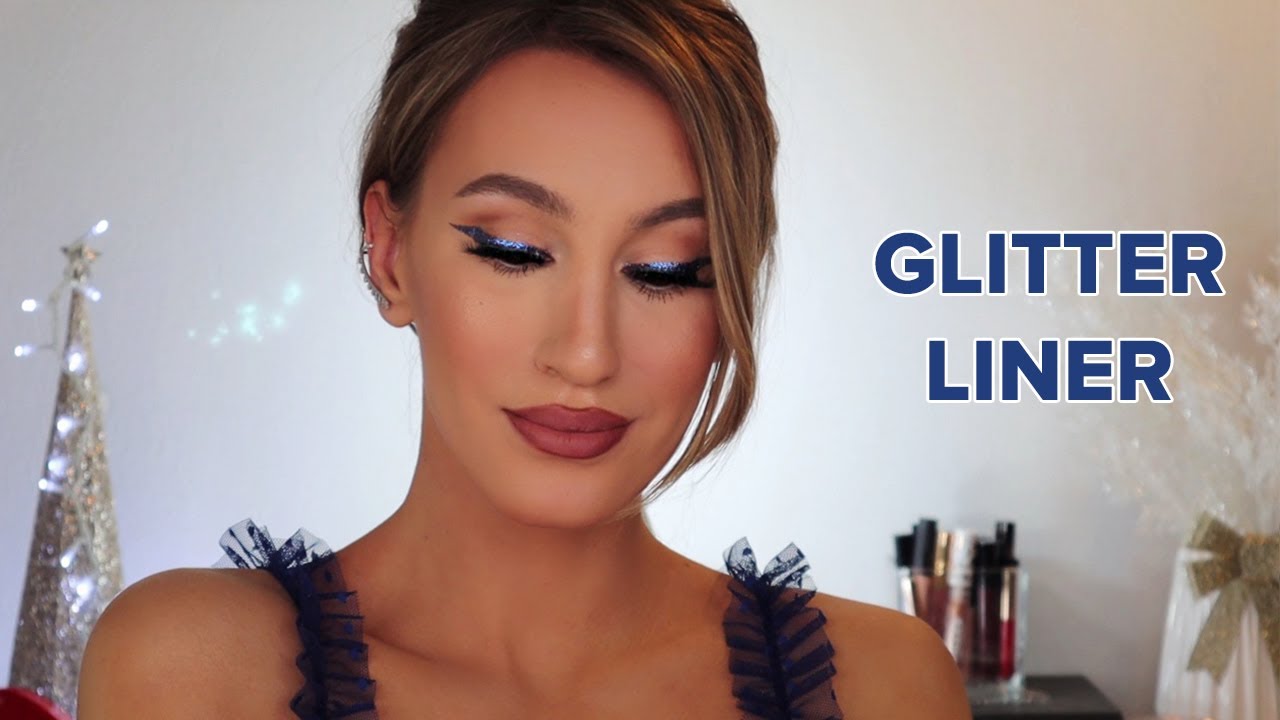 Γιορτινό Glitter Eyeliner σε μπλε τόνους | Sonia Th