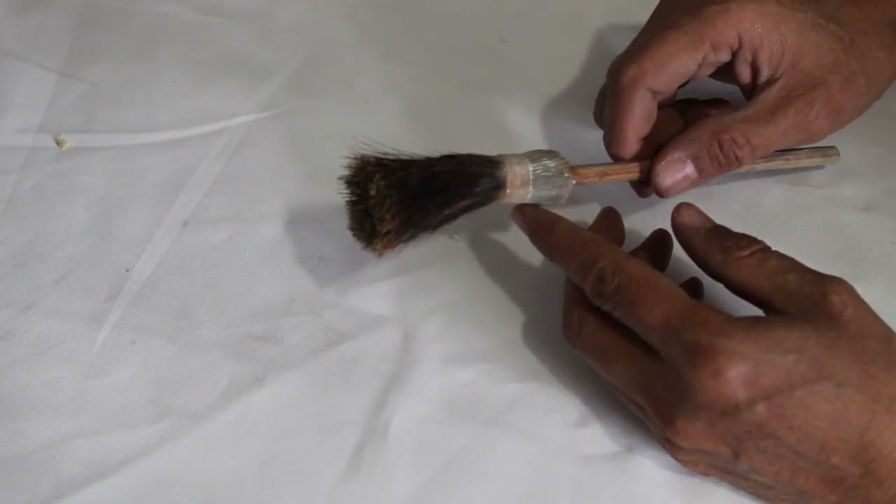 Como hacer pinceles para pintar ceramica de talavera.