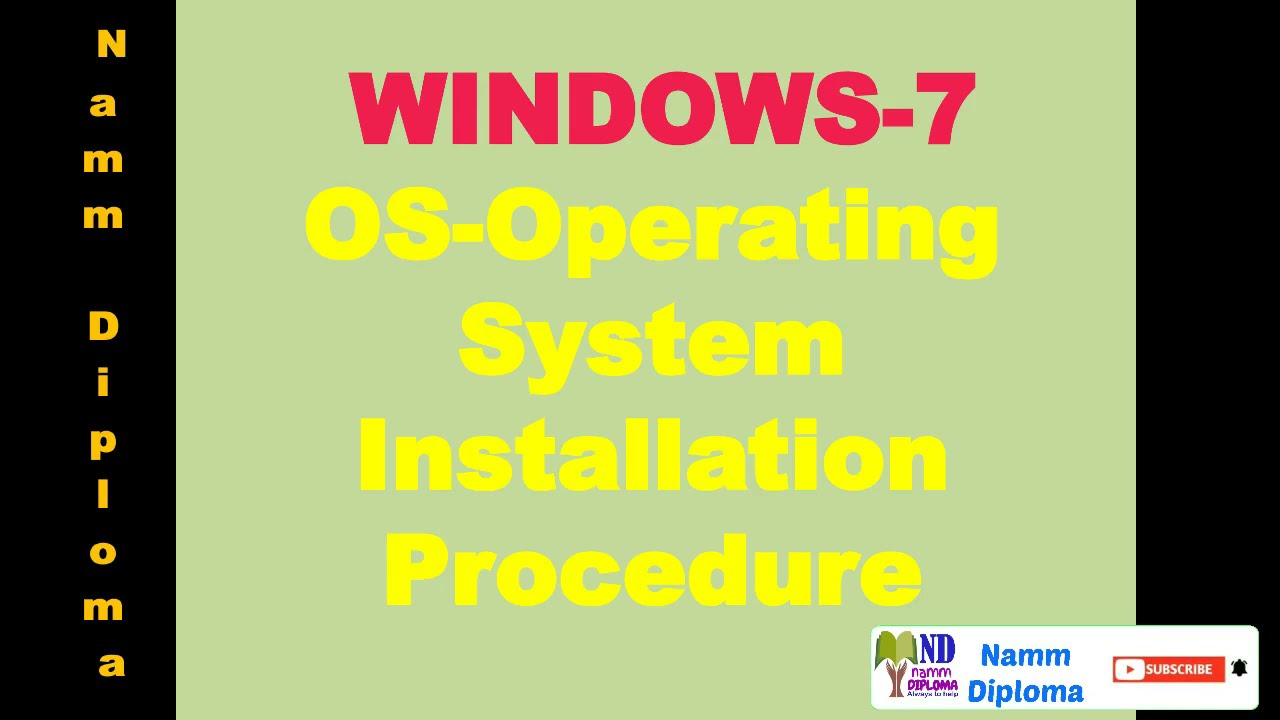 How to Install WIN 7 OS