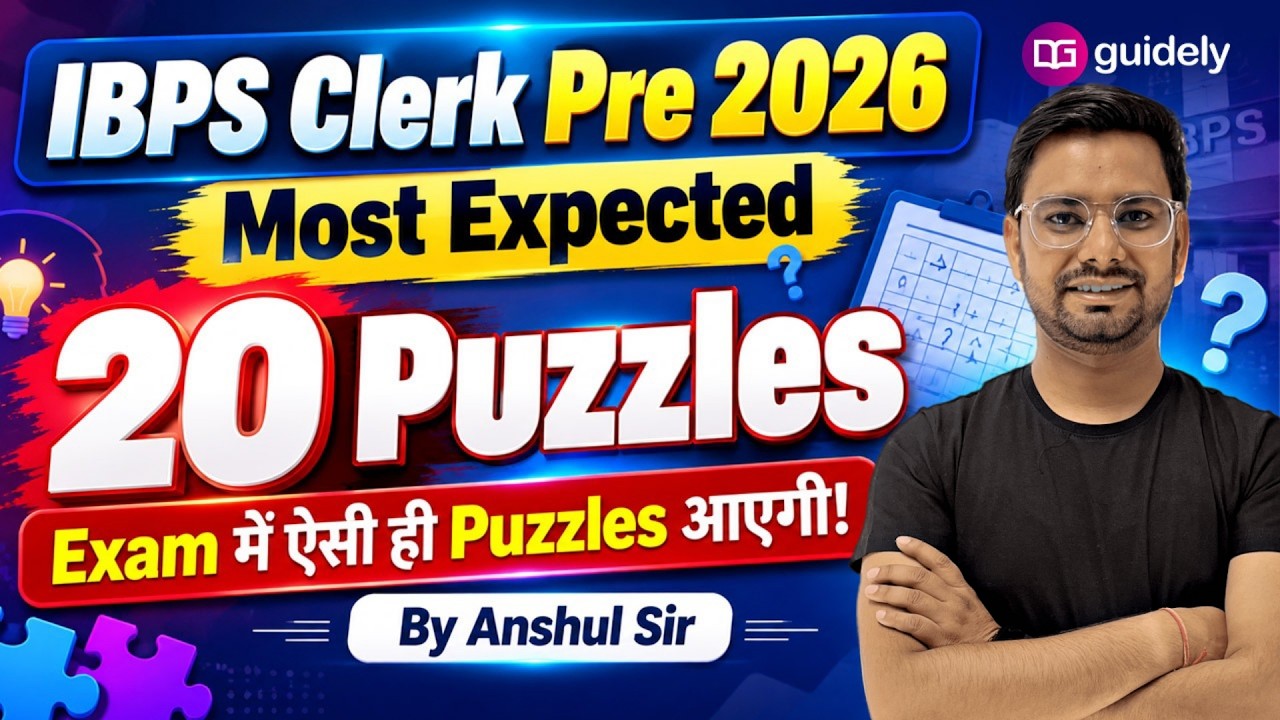 IBPS Clerk 2026 Reasoning | Most Expected 20 Puzzles Practice | Bankers Point by Anshul Sir