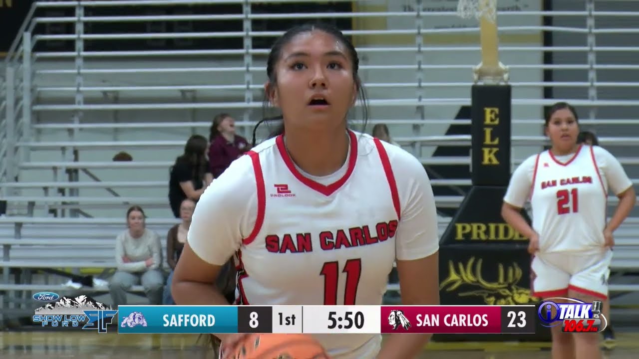 SAFFORD vs SAN CARLOS Girls Basketball Round Valley Roundball Shootout