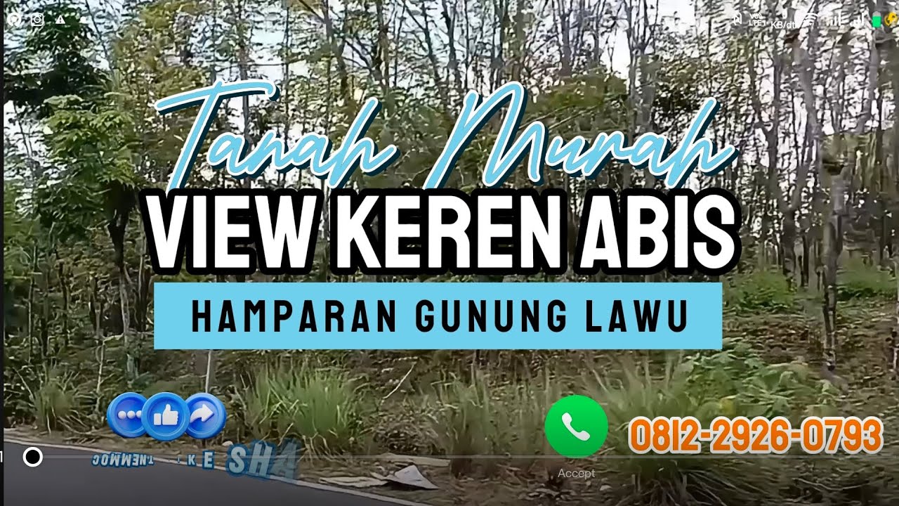 TANAH MURAH DI KARANGANYAR, VIEW KEREN GUNUNG LAWU, LUAS 4.808 M2 CUMA 650 JUTA! PSST BISA NEGO 🤝