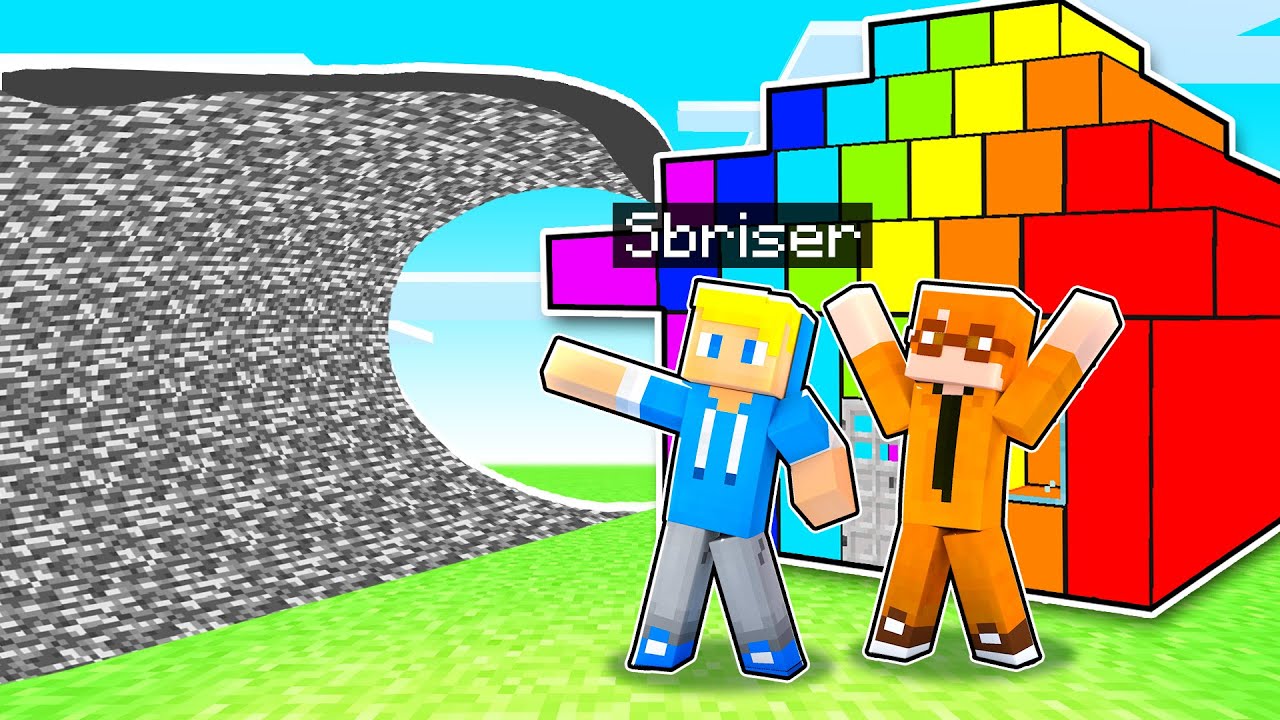 Onda GIGANTE Di BEDROCK vs Base Di ARCOBALENO Su Minecraft!