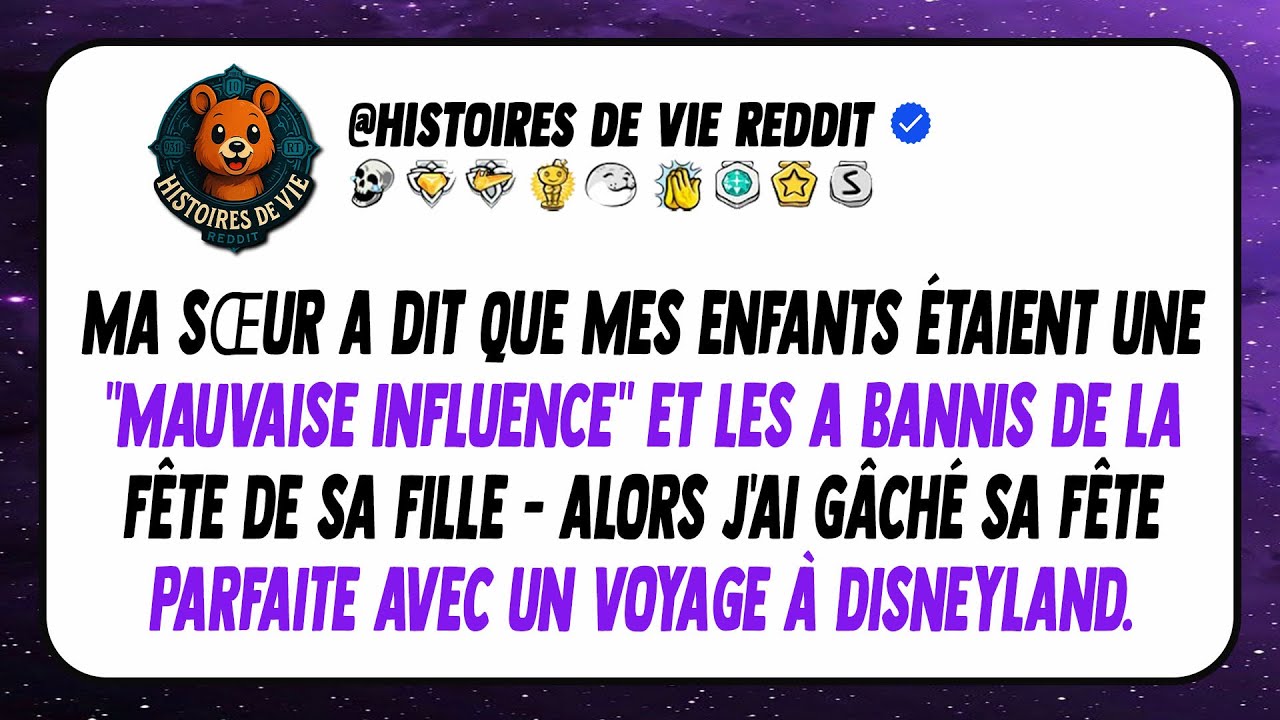 Ma soeur a dit que mes enfants étaient une 