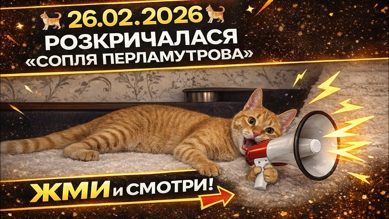 🐈26•02•2026🐈  РОЗКРИЧАЛАСЯ «СОПЛЯ ПЕРЛАМУТРОВА»