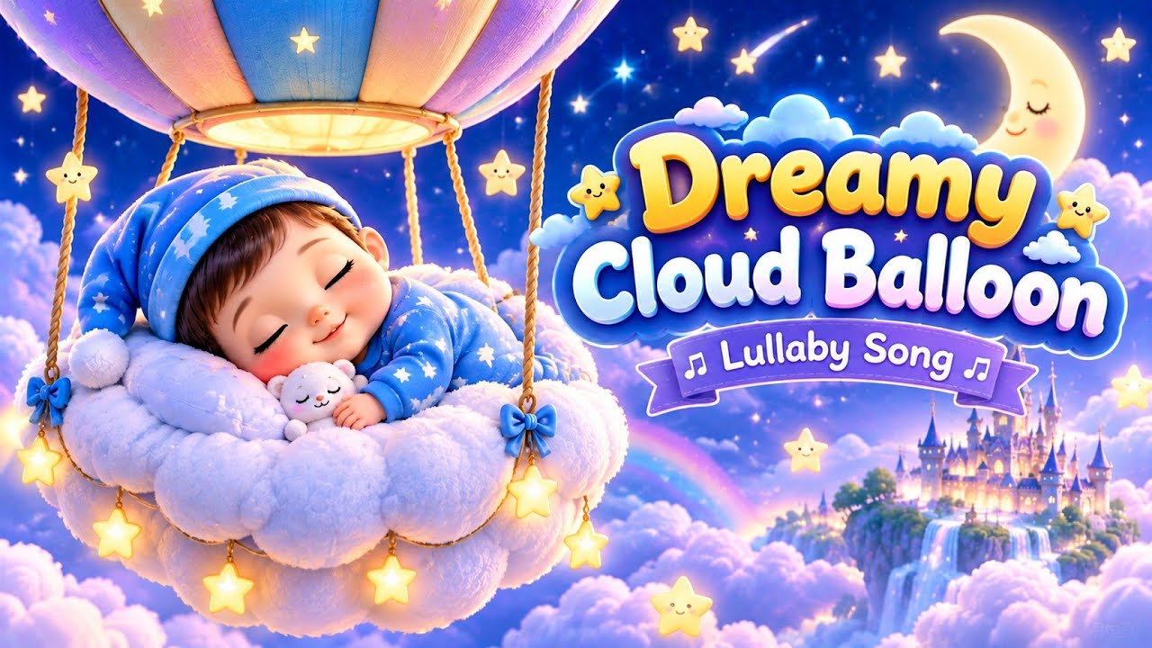 Dreamy Cloud Balloon| Peaceful Toddler Lullaby | Sleepy Dreams