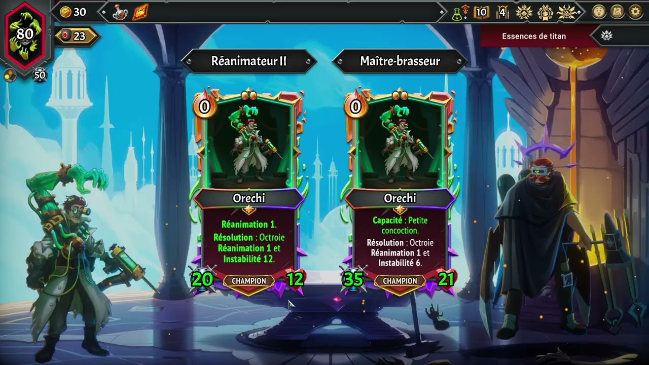 Monster train 2 faire 2 run random avec titans rang 10 (petit défi personnelle)