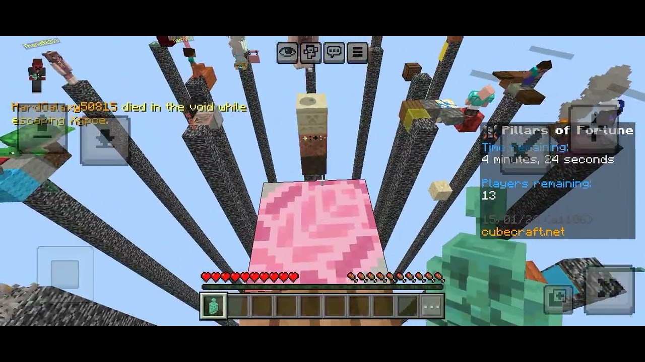 i played pillar of fortune in minecraft