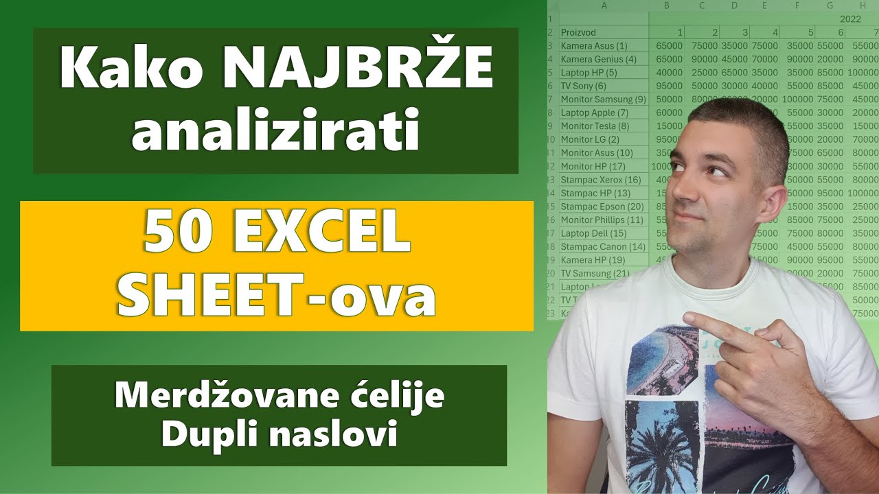 Kako NAJBRŽE analizirati 50 Excel Sheet-ova sa duplim naslovom i merdžovanim ćelijama? [Power Query]