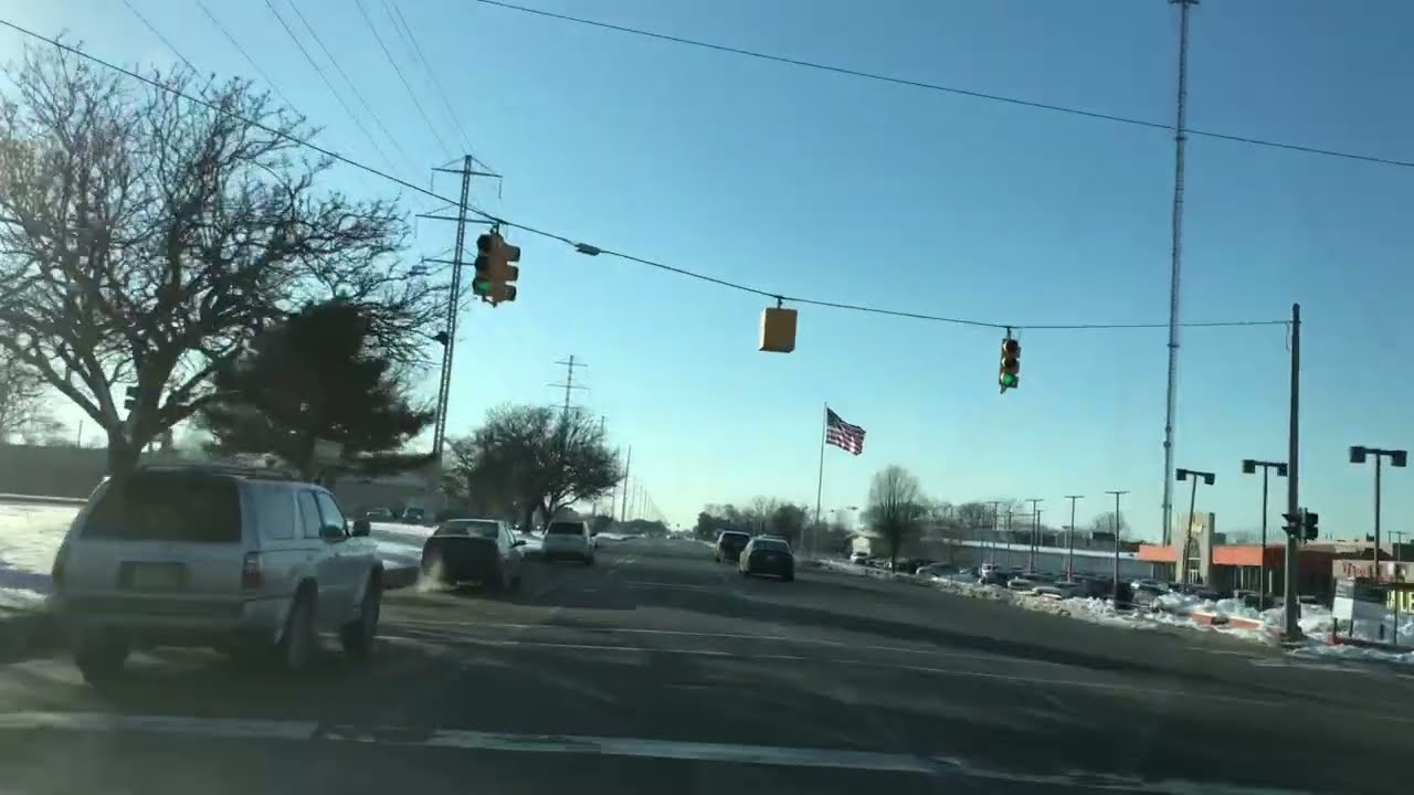 Driving to Southfield, Michigan from Ferndale, Michigan. February 2023