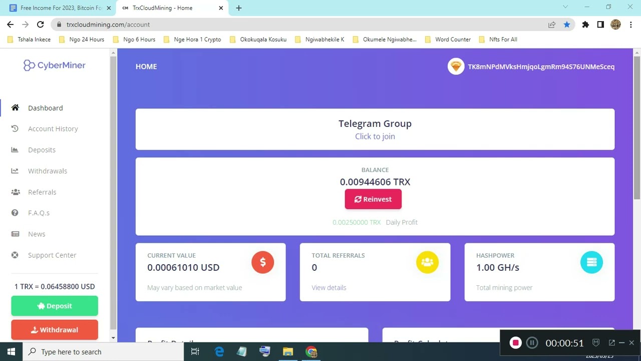 Claim Free Tron Generator At TrxCloudMining