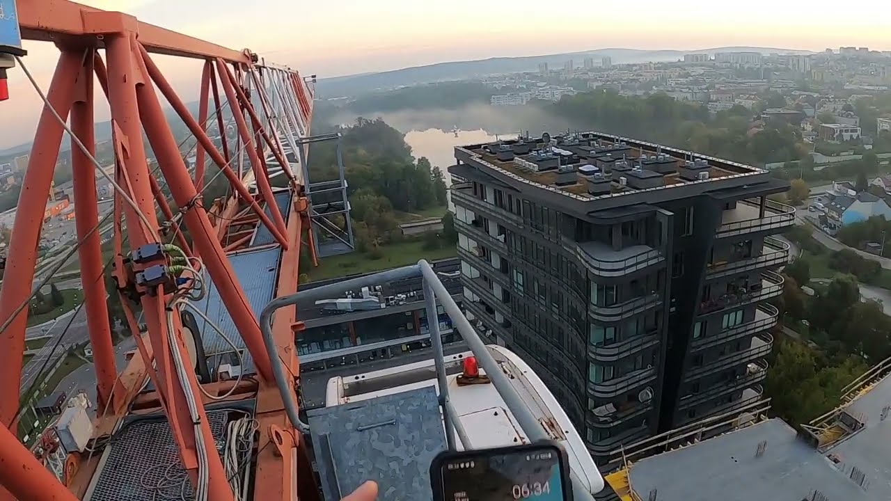 Wspinaczka na dźwig Plaza Tower Kielce Urban Climbing