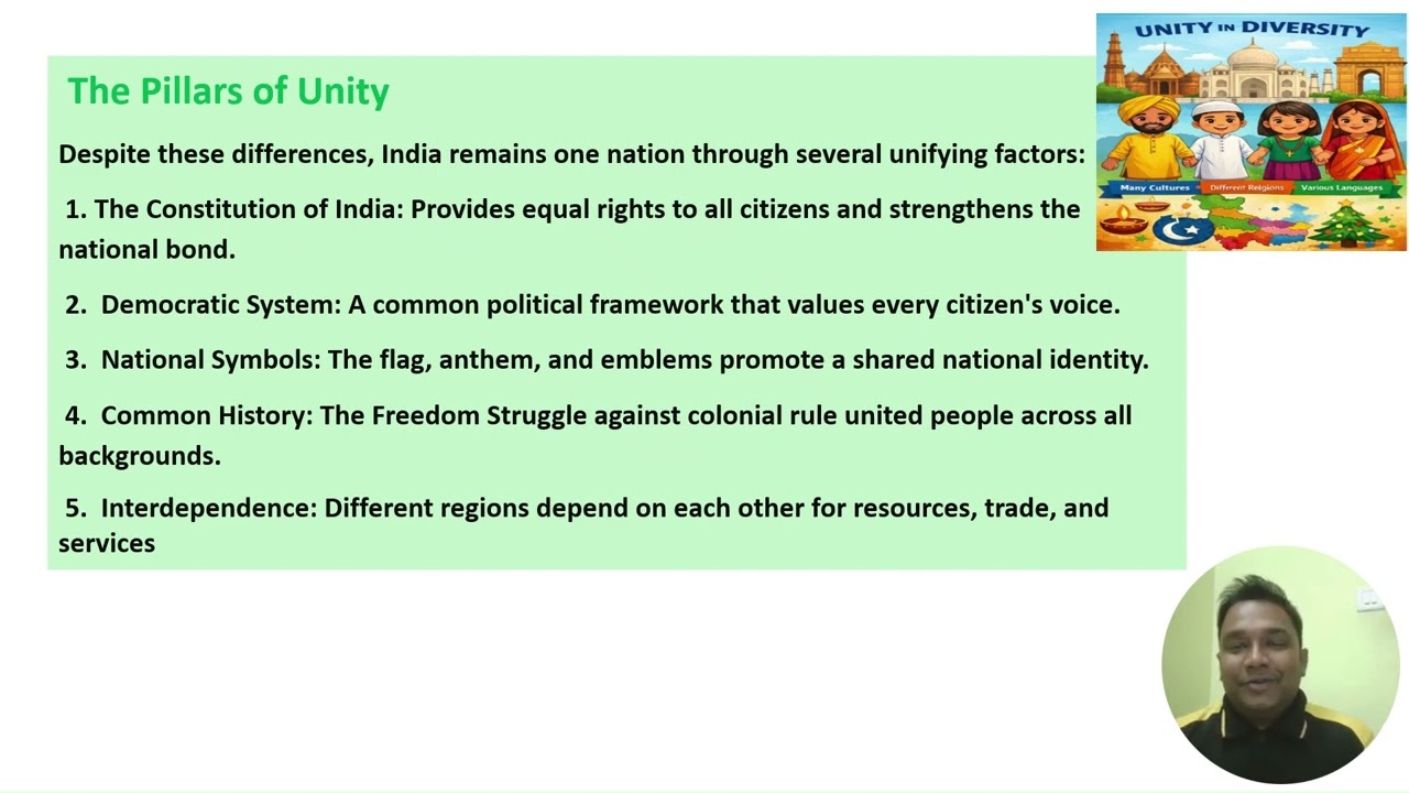 UnityInDiversity #India #Grade6 SocialScience #IndianCulture #DiversityOfIndia #EducationalVideo