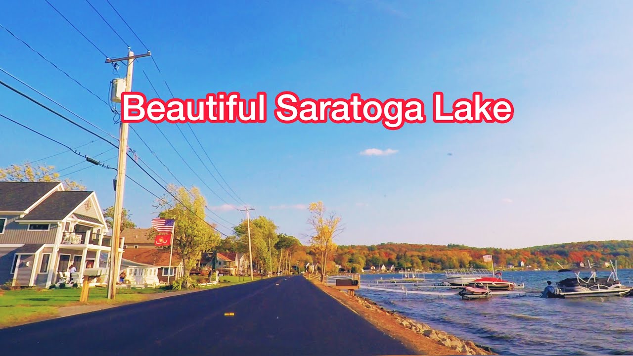 Scenic Drive - Along Saratoga Lake, New York In Autumn 2020 | Beautiful Foliage [4K]