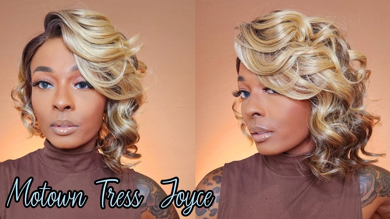 Short Wig Series Episode 5 | Motown Tress Synthetic HD Lace Part Wig - LDP JOYCE RT4 CASHEW