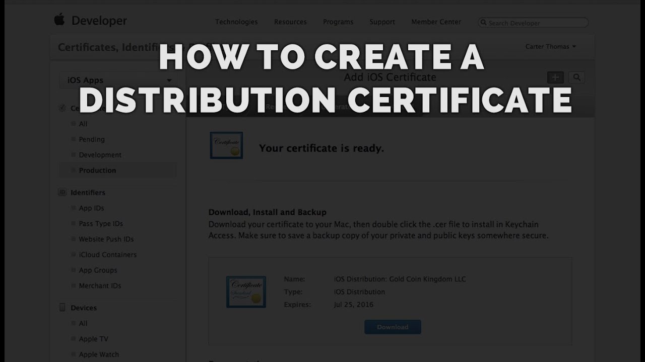 How To Create A Certificate for Publishing iOS Apps | Bluecloud Solutions