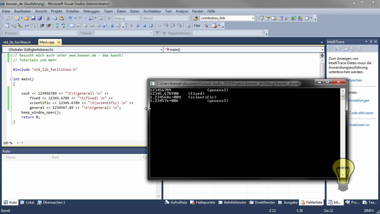 Genauigkeit von Gleitkommazahlen - (C++ 1-060)