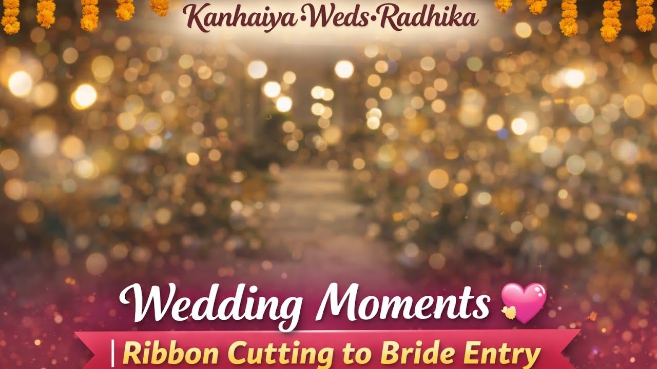 Wedding Moments 💕 | Ribbon Cutting to Bride Entry |Kanhaiya❤️ Radhika 