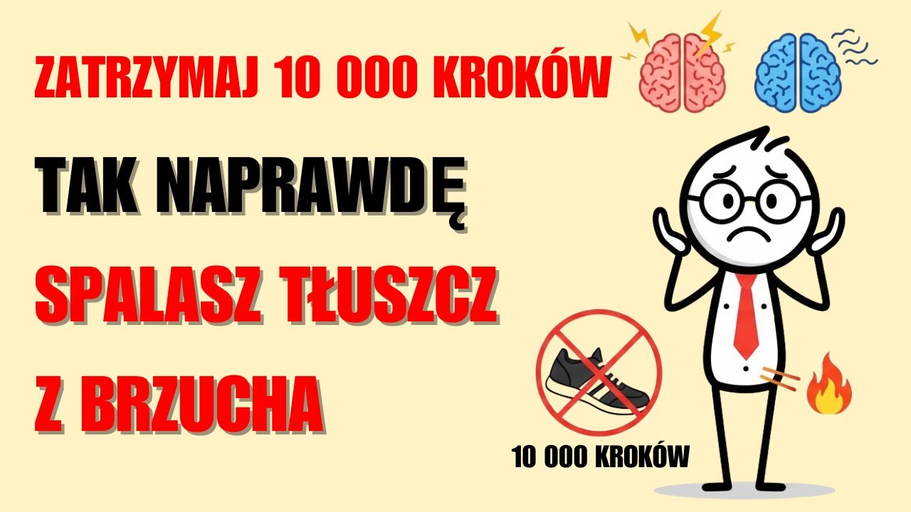 Dlaczego 10 000 kroków NIE spala tłuszczu z brzucha? (biologia mówi prawdę)