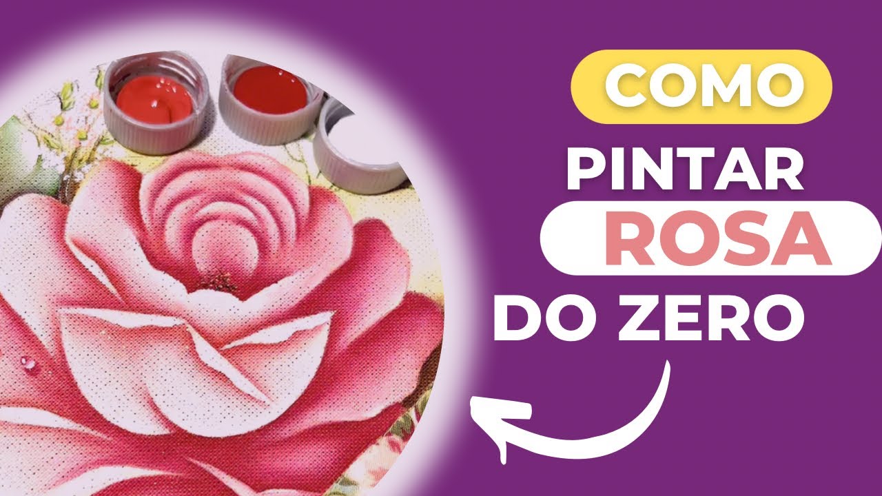 Pintando ROSA do Zero | Pintura em tecido