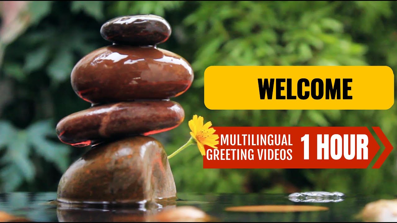 Multilingual Welcome | Background Screensaver | 1 Hour