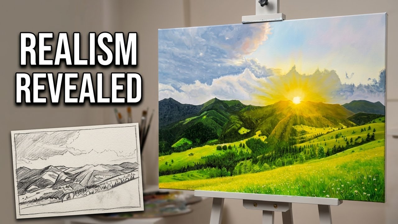 How I Paint Sunset Landscape Painting Tutorial | Oil Painting Tutorial | Step-By-Step Tutorial