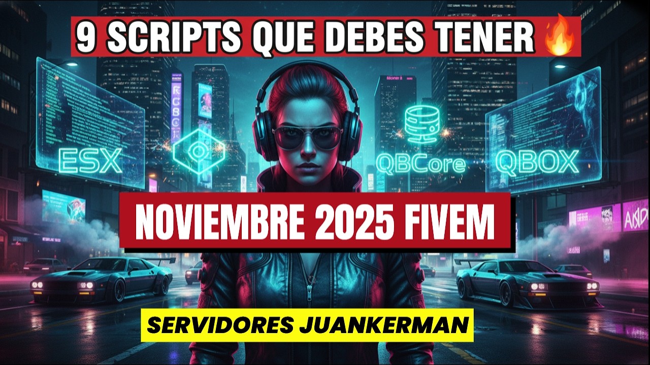 9 Scripts que tu servidor FiveM debe tener en Noviembre 2025 (ESX / QBCore / QBOX)