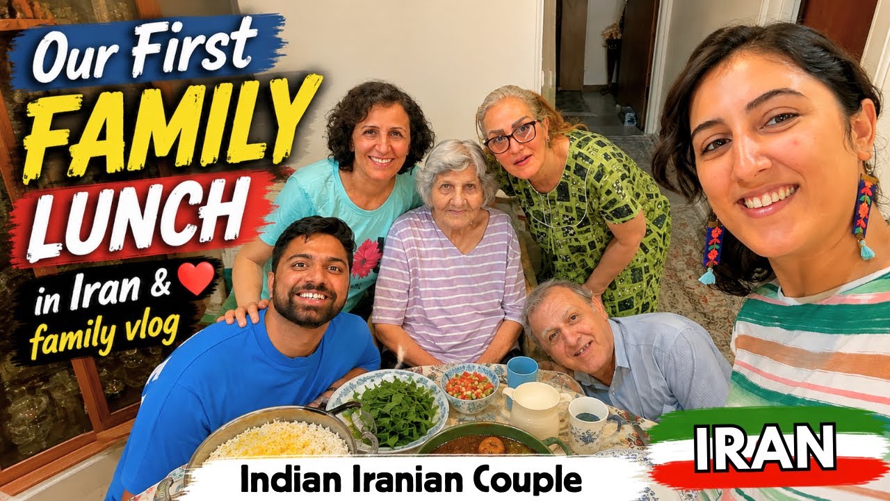 Our First Family Lunch in Iran After Coming From India ❤️| Family Vlog | Indian Persian Couple
