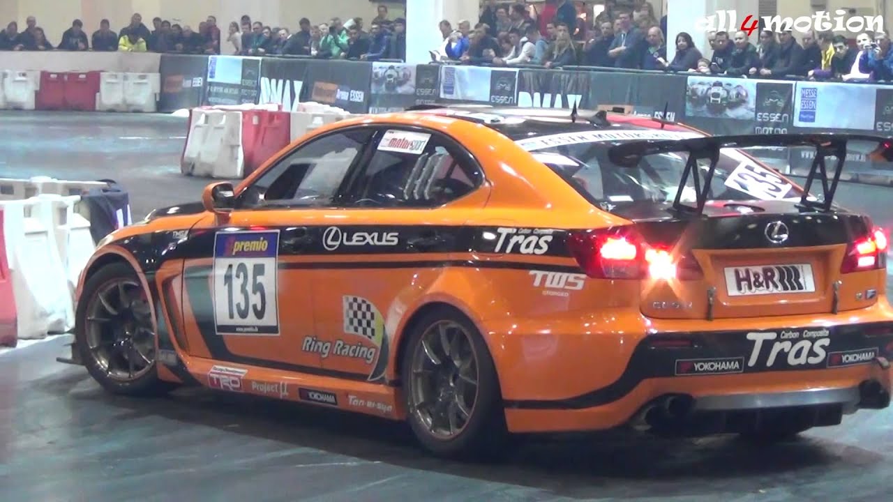 LEXUS IS F CCS-R Drift, Acceleration, Sound @ Essen Motorshow