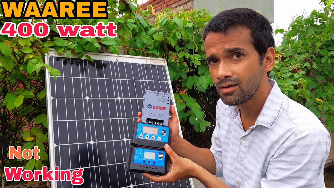 WAAREE 400 Watt Solar Panel with PWM Charge controller, Kitna work karega